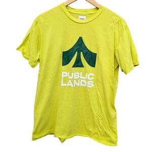 Public Lands Neon Yellow T Shirt Short Sleeve S Sustainable Camping Hiking